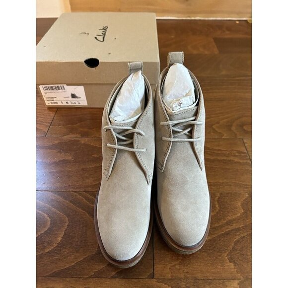 Clarks Clarkford DBT Women's 6 M Sand Suede Wedge Heels Closed Toe NEW Lace Up - Picture 6 of 9